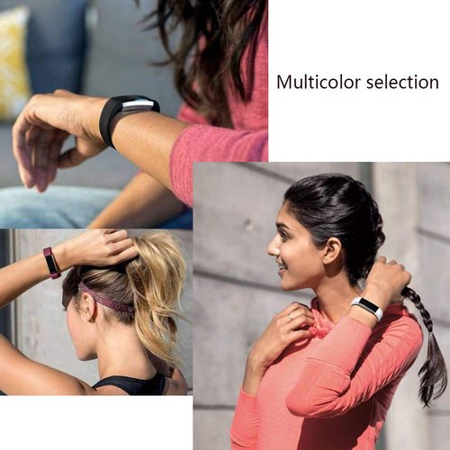 NAHAI Bands Compatible with Fitbit Alta HR/Alta, 5 Pack Soft Silicone Sport Strap Wristbands for Women & Men, Small, Black/Pink/Teal/Yellow/Blue