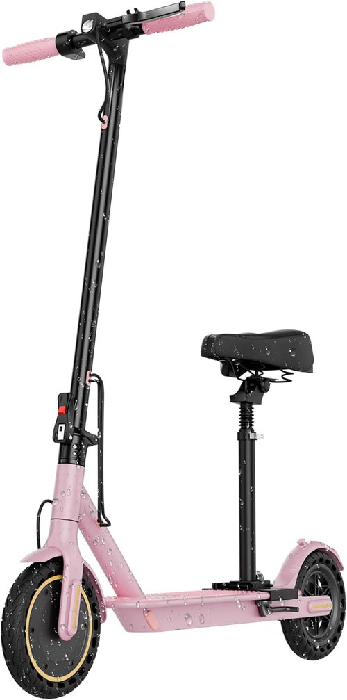 Electric Scooter - Folding E-Scooter for Adults with Seat | 350W Motor, 19MPH, 21-Mile Range