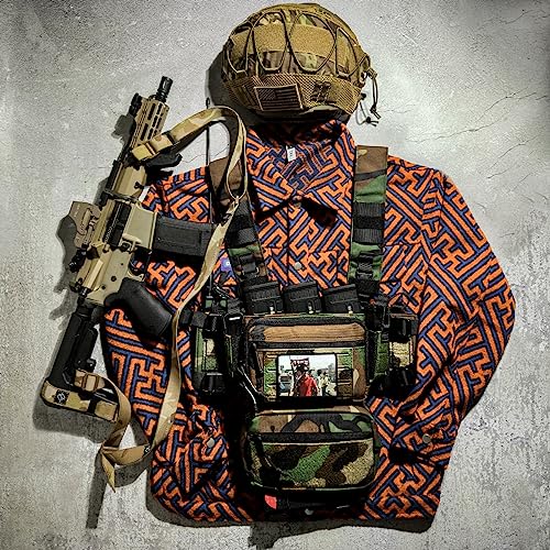 ACETAC Coyote Brown Tactical Chest Rig with Mag Pouches & Pistol Holders