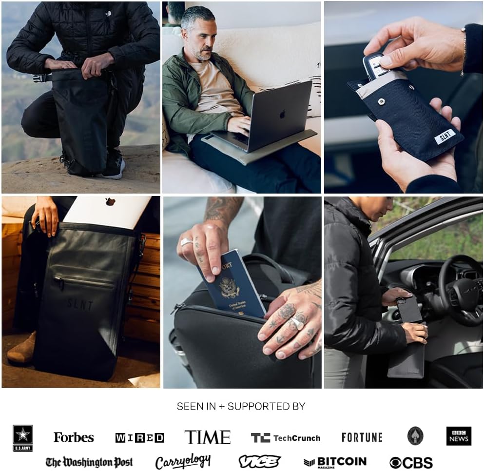 SLNT Essentials Sling Bag - Signal Blocking Faraday Phone Sleeve & EMF-Reducing Pocket | Versatile Use