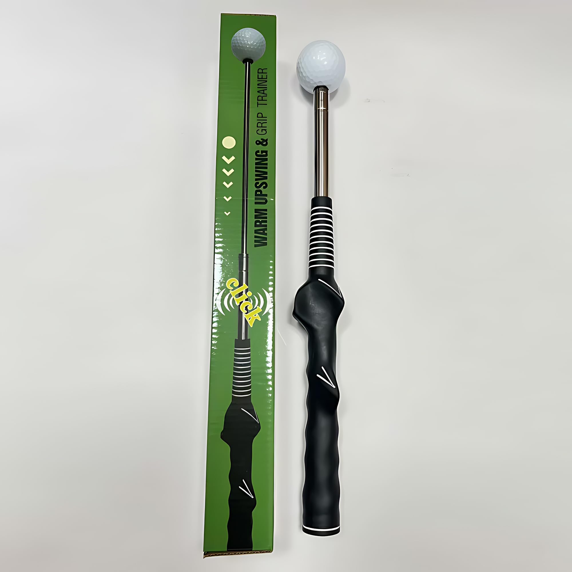 SDXSY Retractable Golf Swing Trainer with Click Feedback - Right-Handed Grip & Tempo Corrector for Indoor/Outdoor Practice, Warm-up and Chipping Training