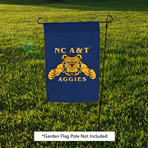 Outdoor Garden Flag - Carolina A&T State University Double-Sided 3-Ply Polyester 12x18 Inch