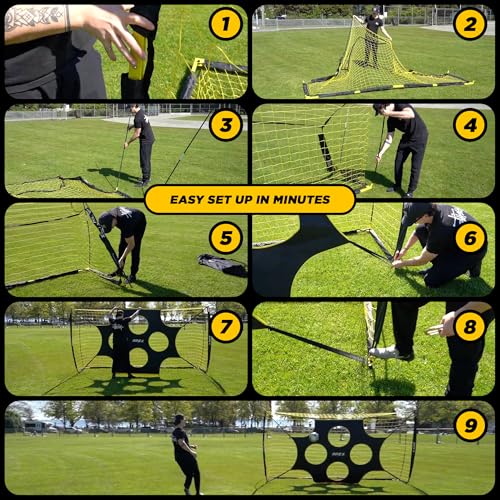 Apex Sports 12x6 FT Portable Soccer Goal with Precision Target - AP008