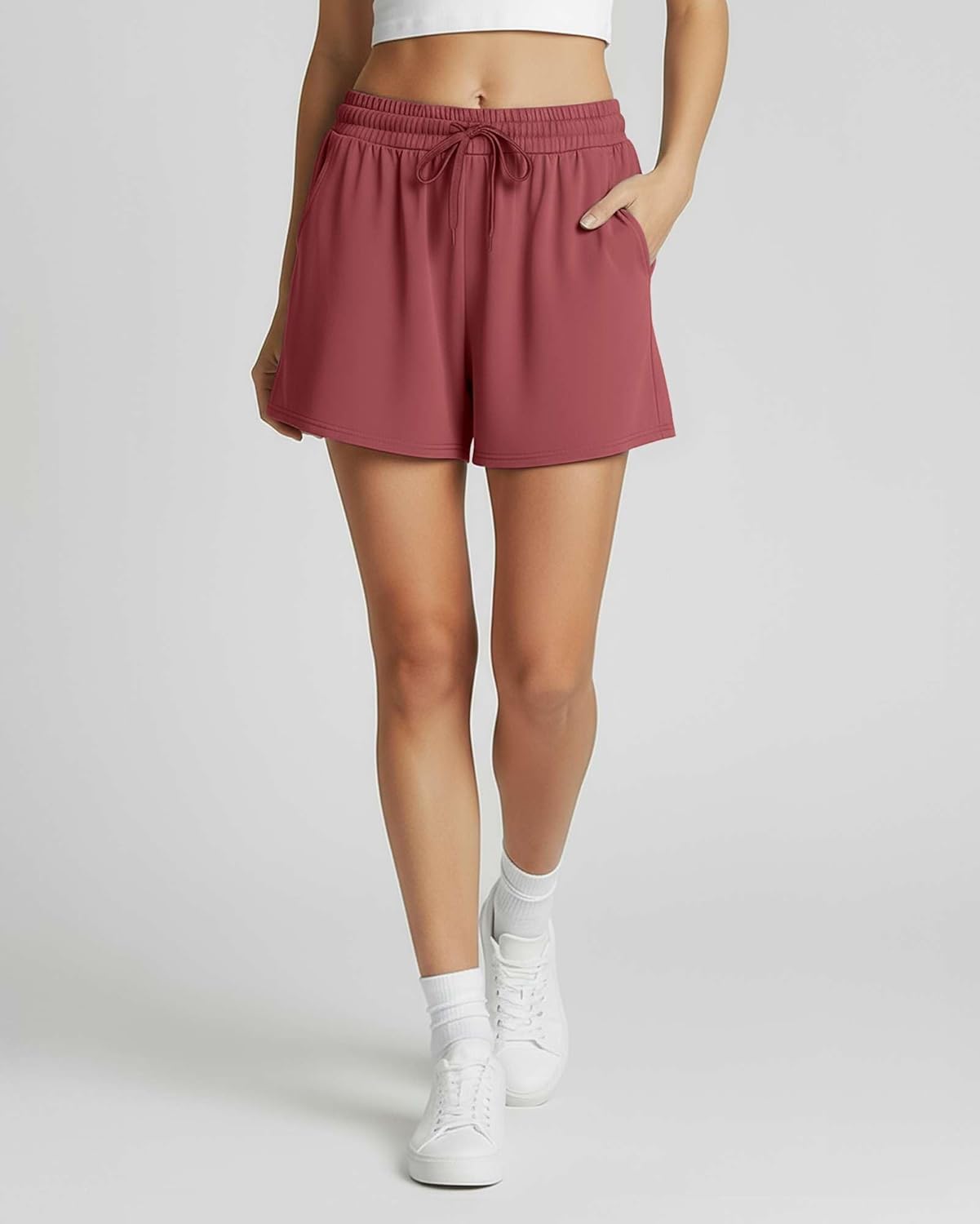 Real Essentials Ultra-Soft Women's Athletic Lounge Shorts - 3 Pack with Pockets | Plus Size Available