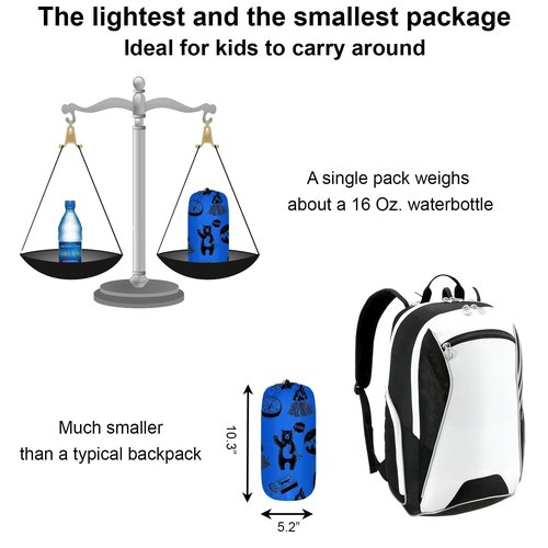 KidzAdventure Ultralight 3 Season Kids Sleeping Bag | 50F- 70F Indoor/Outdoor Sleeping Bag for Boys, Girls, Toddlers and Youth | Ultra Compact, Ideal for Camping and Sleepover