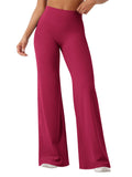 YEOREO Workout Leggings Womens No Front Seam Straight Leggings 33" High Waist Buttery Eddiy Gym Yoga Pants Ruby Red S