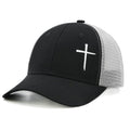 LUDUEIKSW Christian Hats for Men Women, Jesus Cross Trucker Hat Christian Religious Gifts, Black