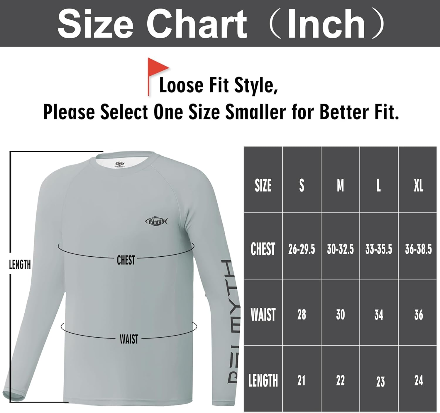 Palmyth Boys Fishing Shirt - Youth Long Sleeve T-Shirt with UPF 50+ Sun Protection