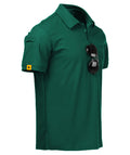 ZITY Mens Polo Shirt Short Sleeve Sports Tactical T-Shirt Athletic Golf Polos Daily Casual Stylish Collared Shirts for Men Forest Green XX-Large