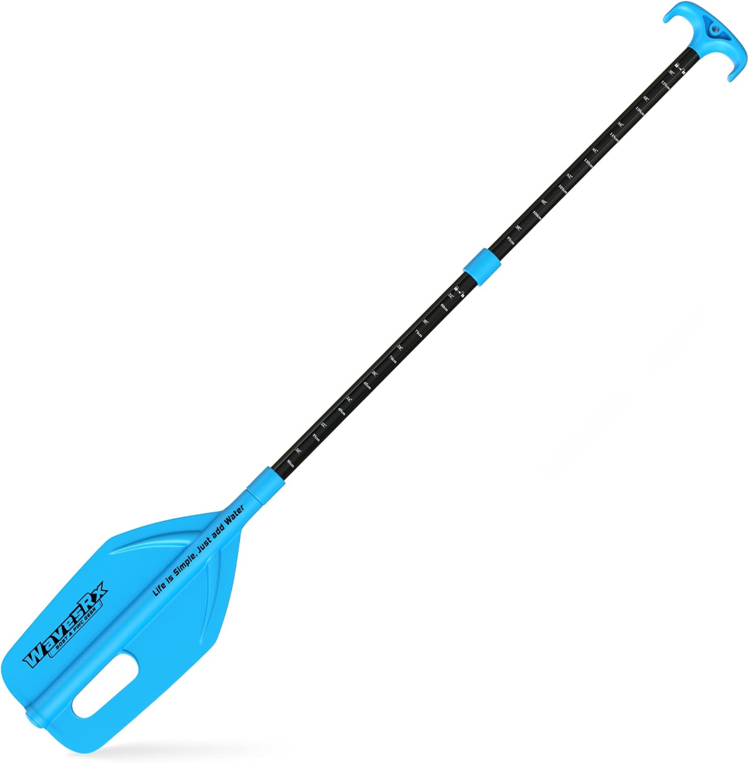 WAVESRX Telescoping Paddle - Adjustable 24" to 54" Emergency Oar with Docking Hook & Depth Gauge for Boating