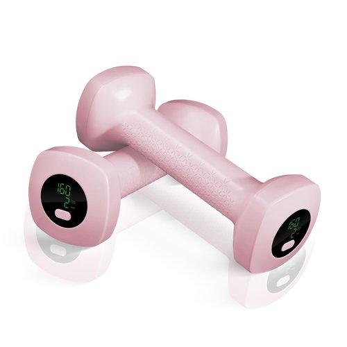 MOOSEC Smart Electronic Dumbbell with Counting and Timing，Dumbbells with Anti-Slip Material，Dumbbells Hand Weights Fitness Exercises for Home Gym Suitable Man/Women