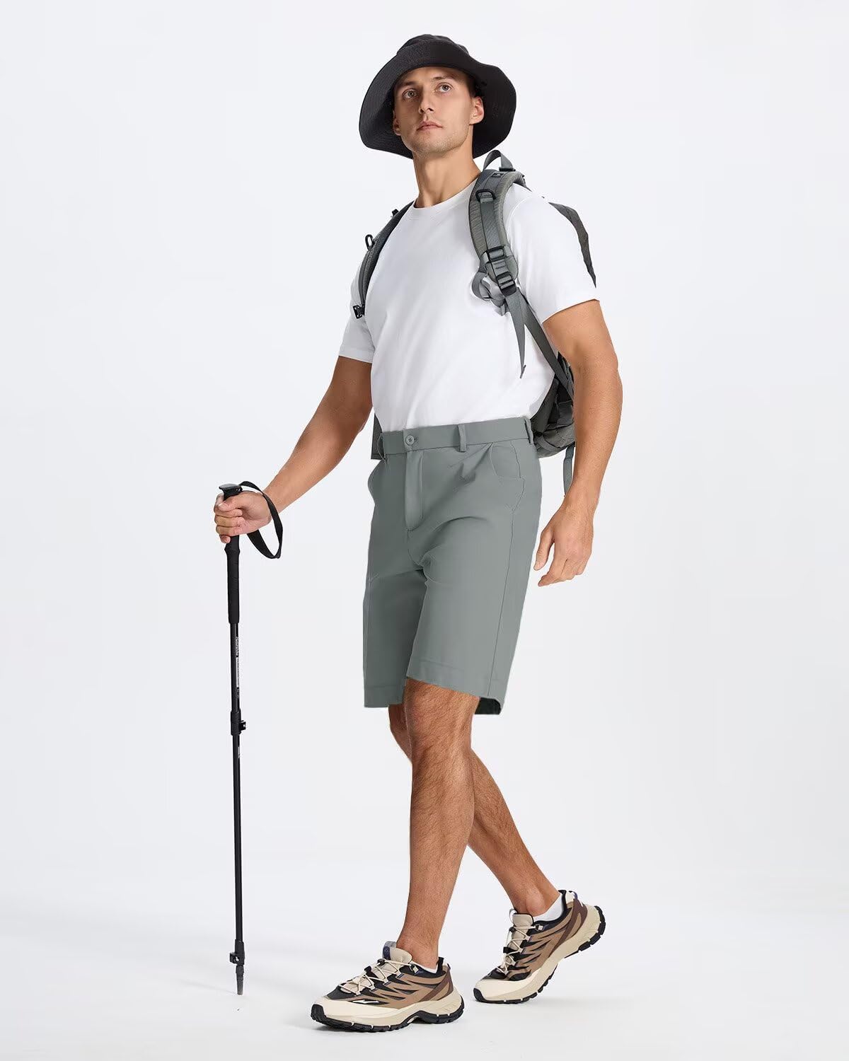 SNOWTEN Men's Classic Fit Golf Shorts - Lightweight Stretch Hiking Shorts with 4 Pockets | 7/9/11 Inch