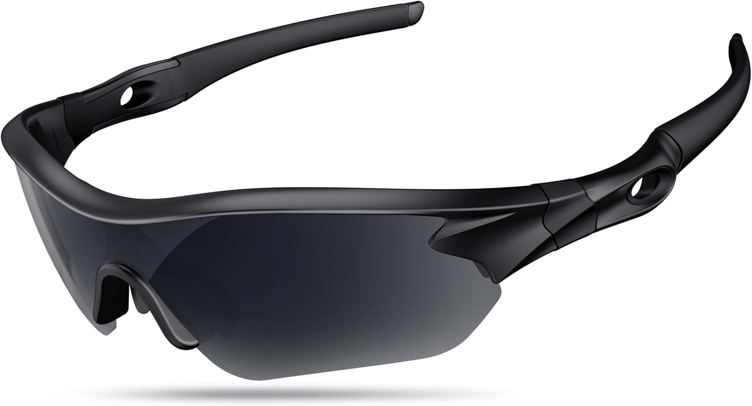 Polarized Sports Sunglasses - UV400 Protection for Men, Women & Youth | Ideal for Baseball, Running & Cycling