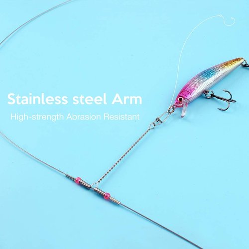 Fishing Leaders, Fish Line Stainless Steel Wire with Swivels Snap Connect Fishing Gear and Equipment Tackle Kit, for Lures Bait Rig Or Hooks, Fishing Gift