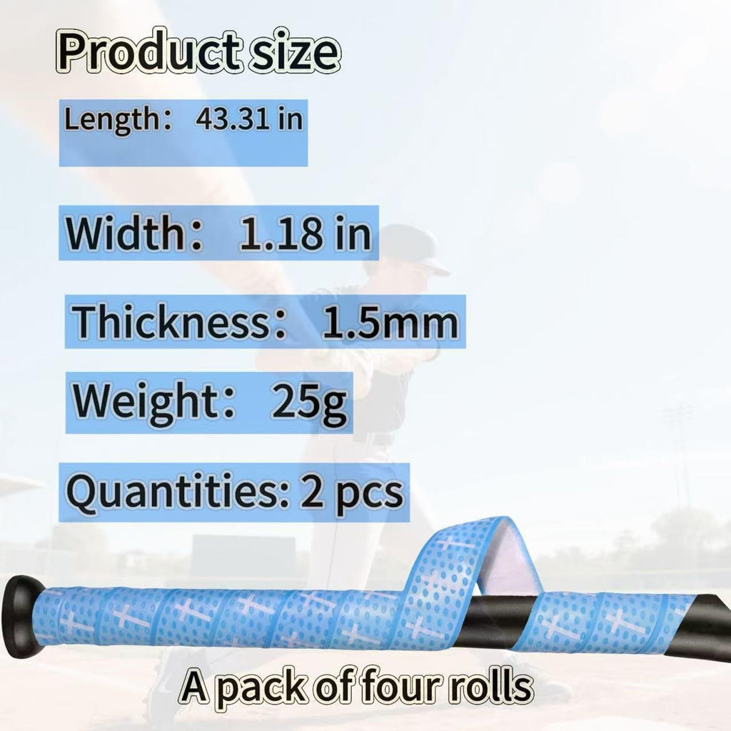 Skiennix Cross Baseball Bat Grip Tapes - Non-Slip Softball Grip | 1.5mm Precut & Full Size Options