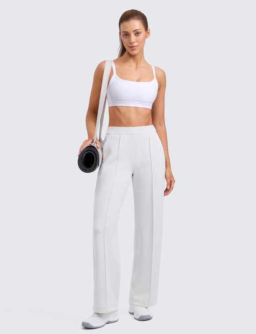 CRZ YOGA Sports Bra - Butterlift Double Lined Scoop Neck with Spaghetti Straps | U-Back Design, Non-Padded