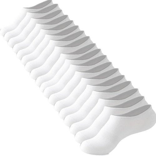 Loucey No Show Socks - Cushioned Low Cut Ankle Socks for Men & Women | 18 Pack for Running & Gym