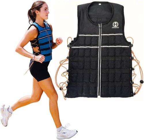 Hyperwear HyperVest ELITE Adjustable Weighted Vest - Thin Steel Weights & Stretch CORDURA Fabric | Ideal for Walking, Running, Strength Training