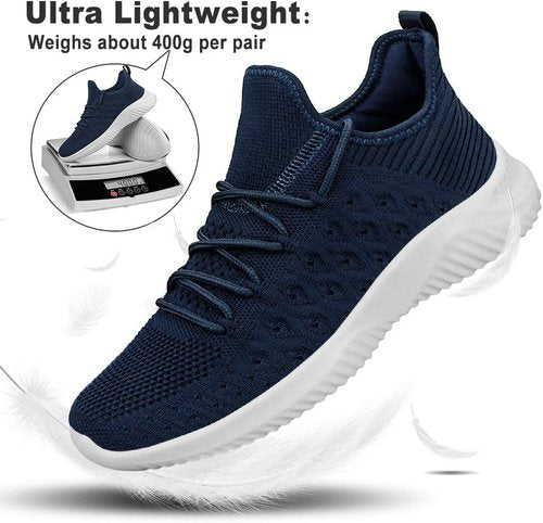 Feethit Men's Slip-On Walking Shoes - Lightweight, Breathable & Non-Slip Comfort Sneakers