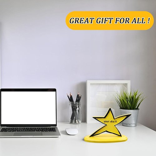 Funny Star Trophy - Humorous 'You Did It' Inscription | Perfect Graduation Gift & Desk Decor