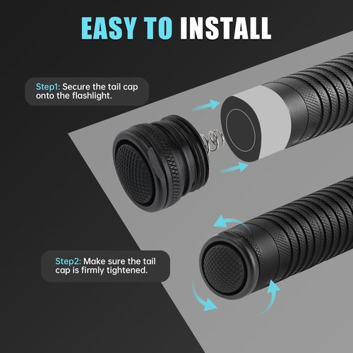747013 Strion TailCap Assembly Replacement for Streamlight - Tail End Bottom for Streamlight Strion LED Flashlight, 1 Pack Flashlight Click Switch