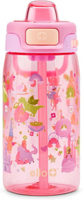 Ello Kids Water Bottle - 16oz Tritan Plastic with Quick Fill Technology | Leak-Proof, BPA Free, Royal Palace