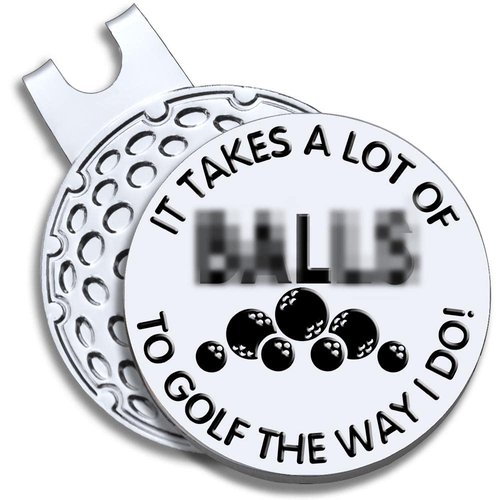 GEYGIE It Takes A Lot of to Golf The Way I Do Golf Ball Marker with Magnetic Hat Clip, Funny Golf Accessories Gifts for Men Women, Golf Gifts for Men Woman, Gift for Golf Fan, Golf Novelty Gift