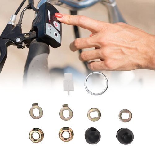 Hub Motor Nuts Kit, Steel Wheel Axle Nut M14 Nuts Washer Kit with 14mm Shaft for Electric Bikes Scooters Component Axle Nut
