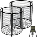 Moonoom 2-Pack Deer Feeders Varmint Cage - 12.3 x 11.8 Inches, All-Metal Squirrel & Raccoon Protector, Round Variant