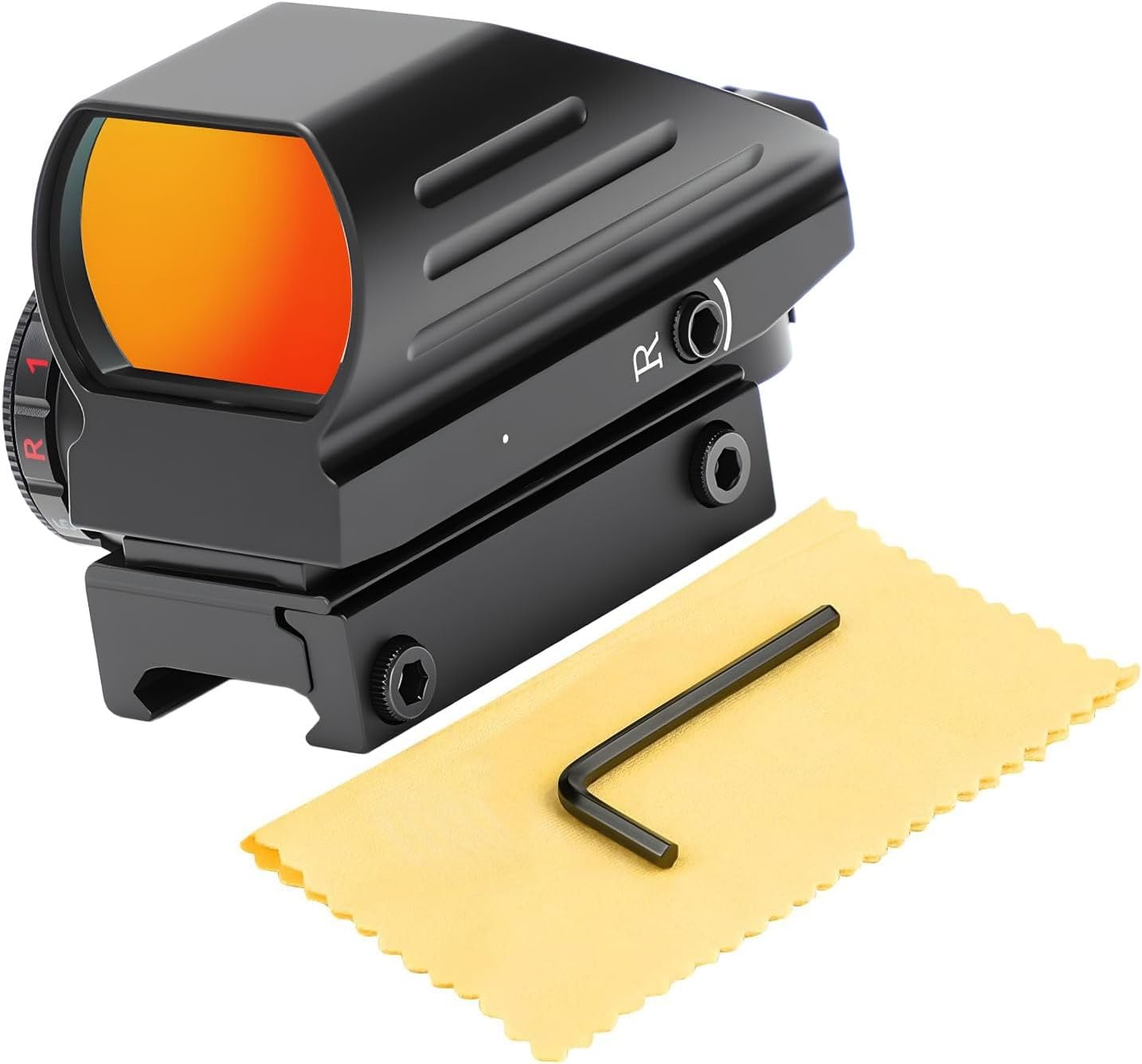 Red Dot Sight - Red and Green Reflex Rifle Scope with 4 Reticles & 20mm Rail Mount