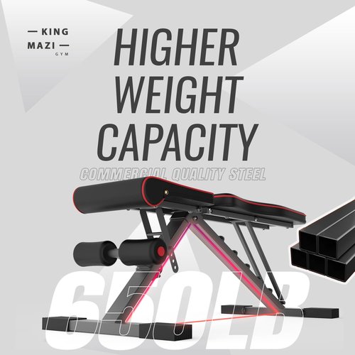 Adjustable Weight Bench - Multi-Purpose Foldable Exercise Bench for Full Body Workouts | Includes Resistance Band Set