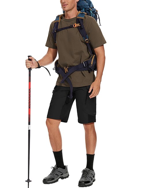XKTTAC Men's Outdoor Quick Dry Lightweight Cargo Shorts for Hiking, Casual, Camping, Tactical, Fishing, Golf, Travel with 6 Pockets (Black, 4X-Large)