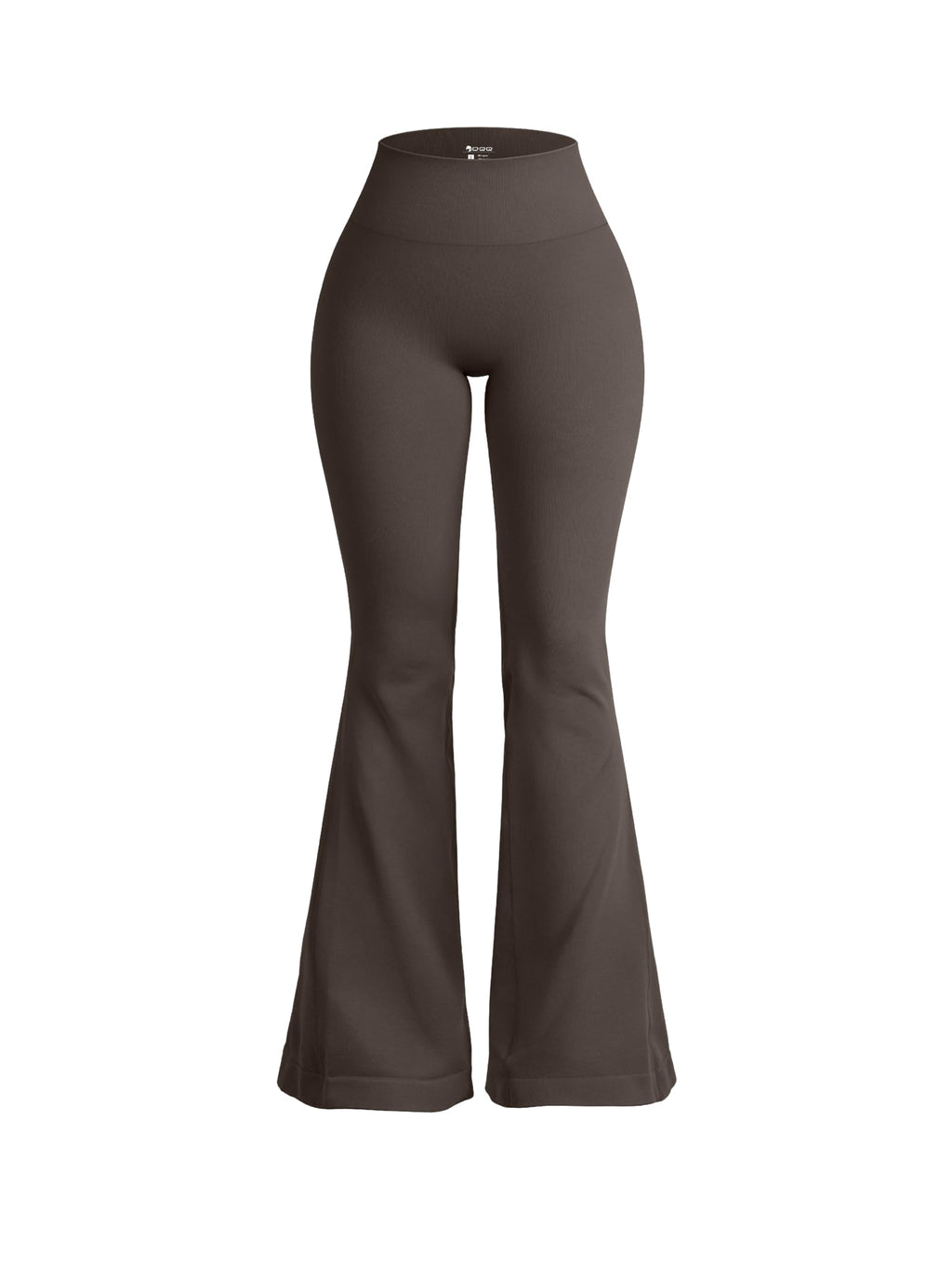 OQQ Women's Flared Pants High Waisted Yoga Leggings Stretchy Bell Buttom Wide Leg Tea Leaf