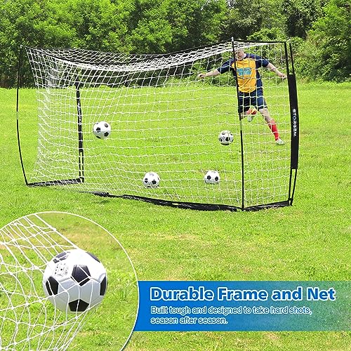 Storgem Collapsible Metal Frame Soccer Goal for Backyard, Multiple Sizes