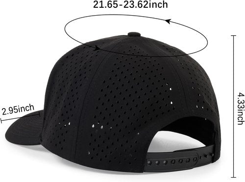 HH HOFNEN Quick Dry Baseball Cap - Mesh Snapback Hat for Sun & Rain Protection | Unisex Golf Cap