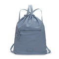Lightweight Drawstring Backpack Bag with Front Pocket - Water-Resistant Gym & Beach Sackpack, Jean Variation