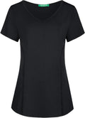 Kimmery V-Neck T-Shirts for Women - Short Sleeve Yoga Tops | Comfortable Workout Wear