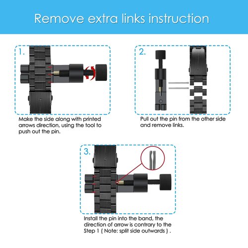 FINTIE Metal Band Compatible with Fitbit Versa 2 1 and Lite Edition, Solid Stainless Steel Strap Replacement Wristband Business Bracelet, Black
