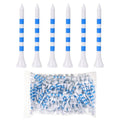 weyleity Bamboo Golf Tees 200 Pack 2-3/4 inch Length | 4 Line Marking Natrual Biodegradable Bamboo Golf Tees, Sturdy and Stable Golf Tees (White/Blue, 2-3/4")