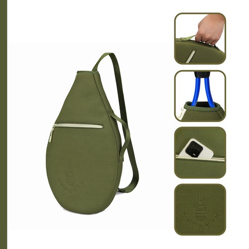 TOURBON Neoprene Padded Tennis Racket Bag Protector Cover Case with Zipper Pocket, Sports Backpack Sling Bag for Men Women