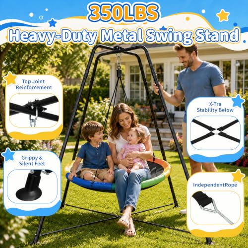 Heavy Duty Swing Stand - X-Shaped Sensor Swing Frame 350lbs Capacity