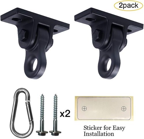 ABUSA Heavy Duty Swing Hangers - 5000 lb Capacity for Indoor/Outdoor Use | 2 Pack with Screws & Bolts