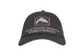 Simms Trout Icon Trucker Hat – Snapback Baseball Cap with Trout Fish, Carbon