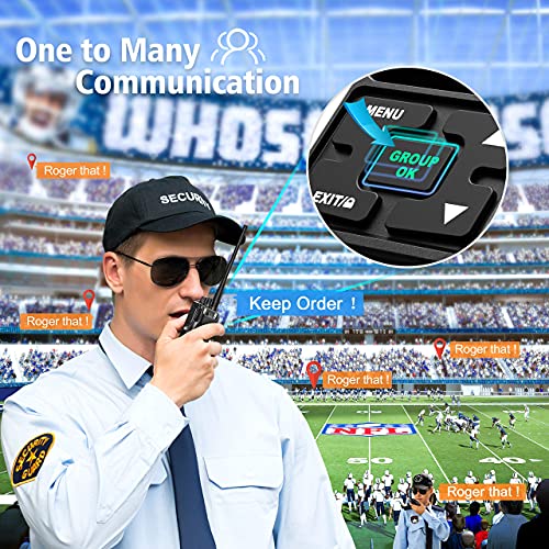 SAMCOM 5W Long Range UHF Two-Way Radios 9 Pack for Construction, Security & Industrial Use