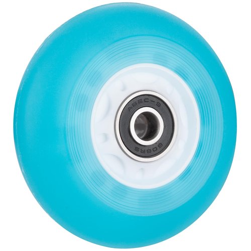 AOWISH Light Up Inline Skate Wheels, LED Roller Skate Wheels, Flash Luminous Roller Blade Replacement Wheel w/Bearings ABEC-9, 80mm 76mm 72mm, Blue Color, 4-Pack (76mm)