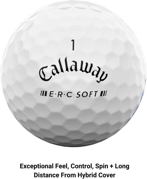 Callaway Golf ERC Soft Golf Balls - Enhanced Distance & Control | 12-Pack White
