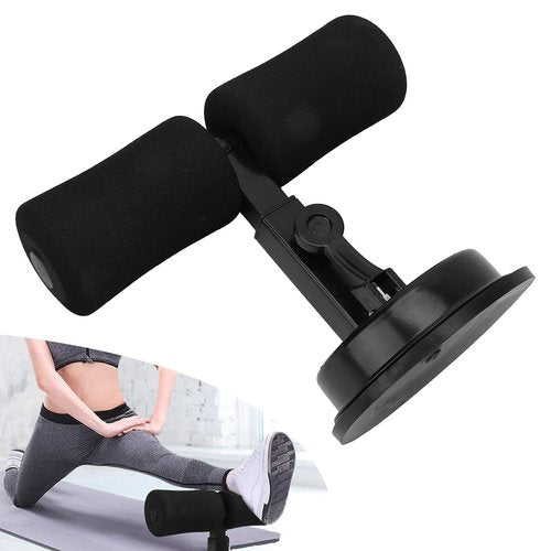 Sit Up Bar for Floor, Abdominal Muscle Exercise, Portable Sit Up Tool Exercise Equipment Assistant Device with Self Priming Suction Cup,Body Shaping (Black)
