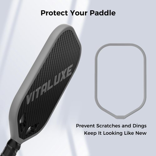 VITALUXE T700 Raw Carbon Fiber Pickleball Paddle, Edgeless 3K Carbon Fiber Surface, Lightweight with Thermoformed Aerodynamic Design with Paddle Edge Guard Tape and Cover
