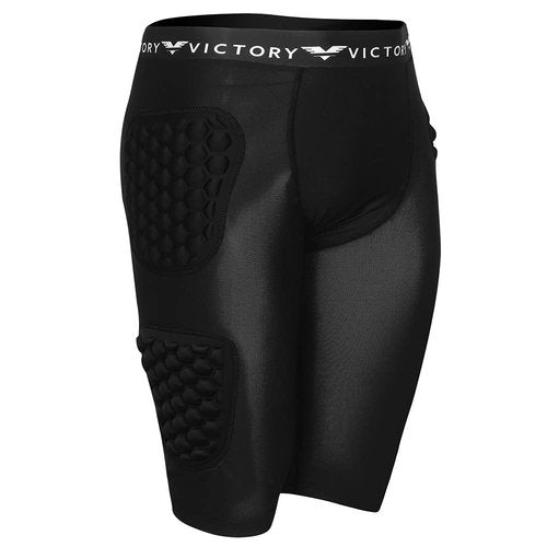 Protective Padded Compression Shorts for Snowboard, Skate, Ski, Football, Basketball - Hip, Butt and Tailbone Padding (Large)