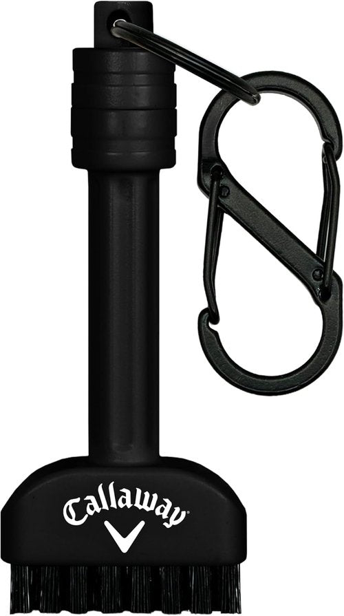 Callaway Golf Mini-Mag Magnetic Club Brush - Compact Groove Cleaner with Detachable Magnet & Durable Nylon Bristles
